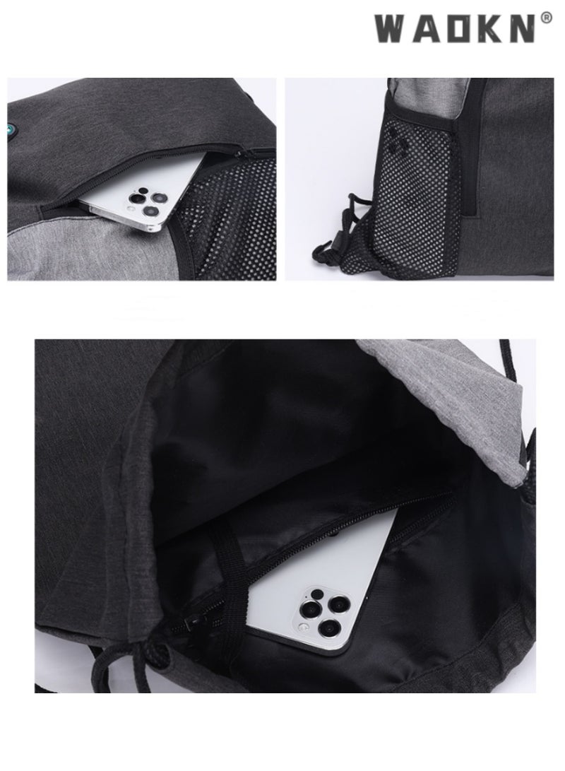 WAOKN Sports Drawstring Backpack, Lightweight, Water-Resistant Gym Sack for Running, Fitness,Travel,and Outdoor Activities，Perfect for Carrying Essentials, Durable, Easy to Use, Versatile Storage Solution - Image 2