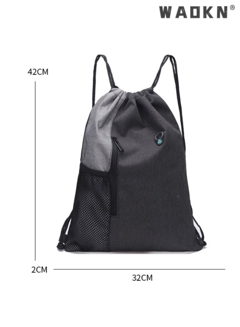 WAOKN Sports Drawstring Backpack, Lightweight, Water-Resistant Gym Sack for Running, Fitness,Travel,and Outdoor Activities，Perfect for Carrying Essentials, Durable, Easy to Use, Versatile Storage Solution - Image 5