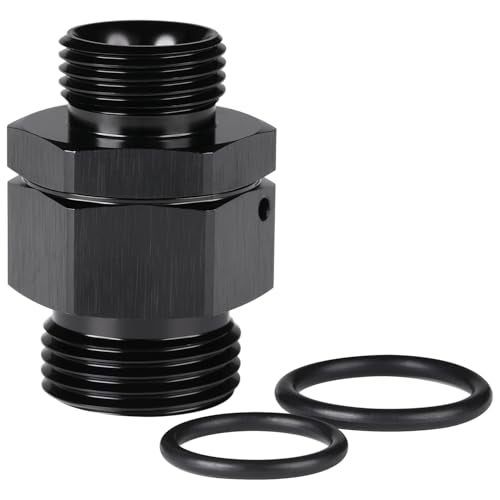 Podavelle 10AN 10 ORB Male to 12AN 12 ORB Male Swivel Union Fitting Adapter Coupler Aluminum Black - Image 1