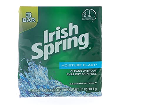Irish Spring Deodorant Soap Moisture Blast 3.75 oz 3 bar (2 pack) - Image 1