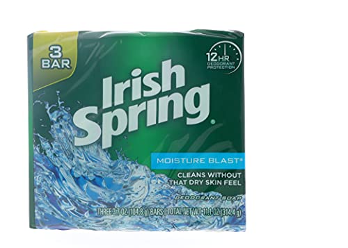 Irish Spring Deodorant Soap Moisture Blast 3.75 oz 3 bar (2 pack) - Image 4
