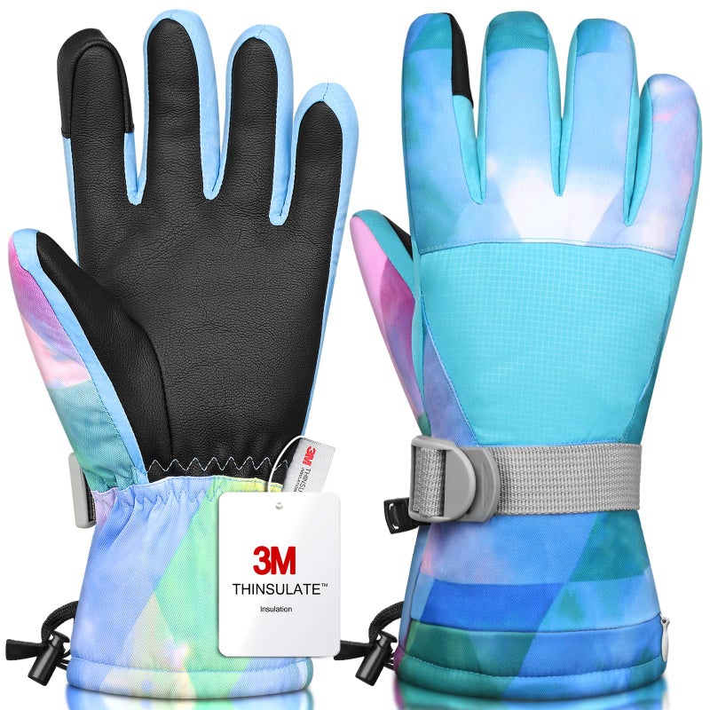 Odtmger Ski Gloves,Winter Waterproof & Warm Snow Gloves for Parent Child Kids-Skiing,Cycling,Motorcycle,Running - Image 1