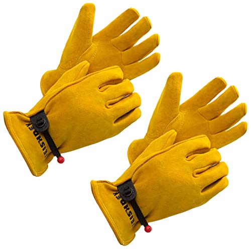 FEISHDEK Kids Large Yellow 2 Pairs Protective Gloves - Image 1