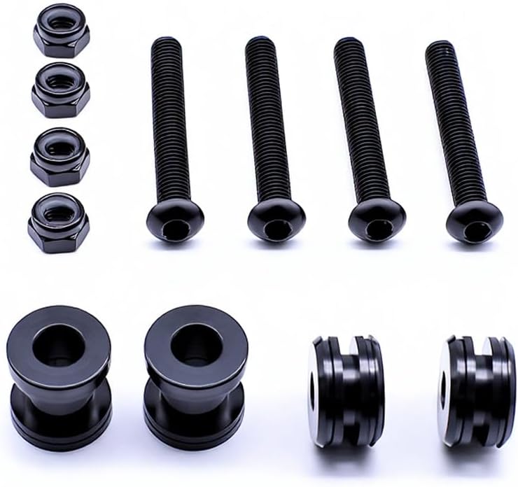 TCMI Quick Release Docking Sissy Bar Hardware Kit Fits for Harley Sportster XL Detachable Sissy Bar 2004-2017, Black#5 - Image 5