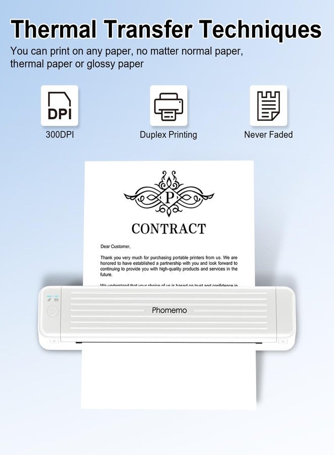 Phomemo Exclusive Thermal Transfer Ribbon for P831 Portable Printer, Supports A4 and US Letter Paper Wireless Bluetooth Printing for P831 Inkless Printer at Home Office, Outdoor, 2 Rolls - Image 3