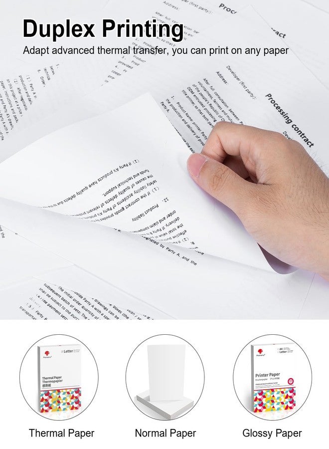 Phomemo Exclusive Thermal Transfer Ribbon for P831 Portable Printer, Supports A4 and US Letter Paper Wireless Bluetooth Printing for P831 Inkless Printer at Home Office, Outdoor, 2 Rolls - Image 4