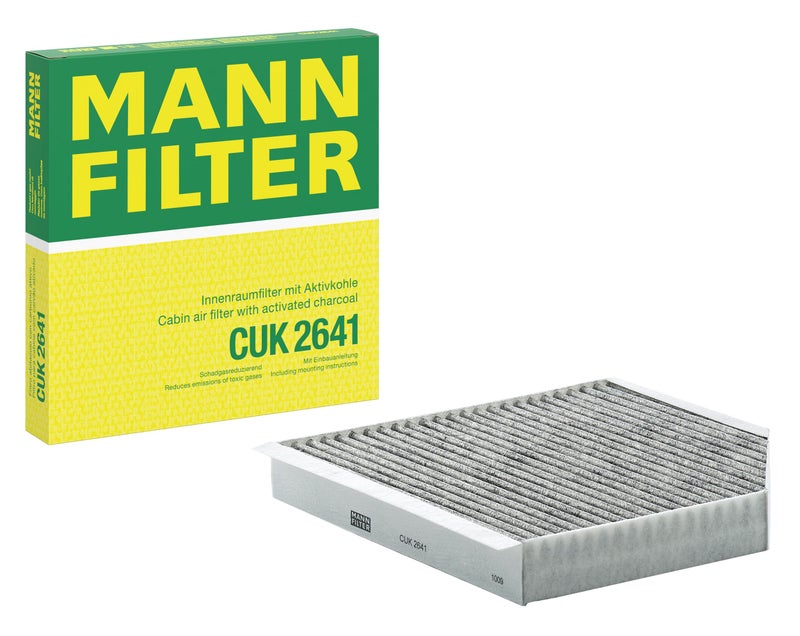 MANN FILTER MANN-FILTER CUK 2641 Cabin Air Filter - Pollen Filter with Activated Carbon - for Cars + Transporters - Image 1