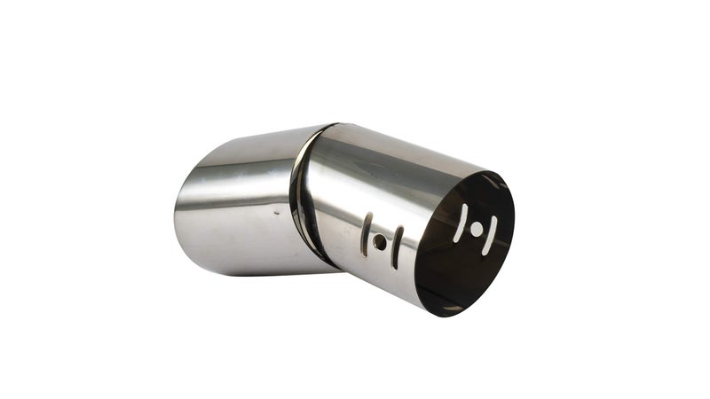 Automaze Universal Fit Car Bent Oval Exhaust Tail Muffler Tip Show Pipe 63mm, Curved Oval, Stainless Steel(Model-A1444) - Image 2