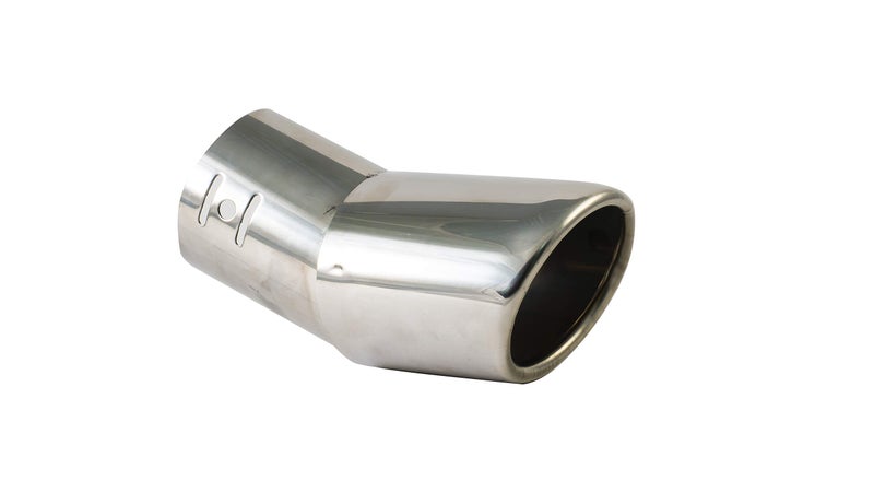 Automaze Universal Fit Car Bent Oval Exhaust Tail Muffler Tip Show Pipe 63mm, Curved Oval, Stainless Steel(Model-A1444) - Image 5