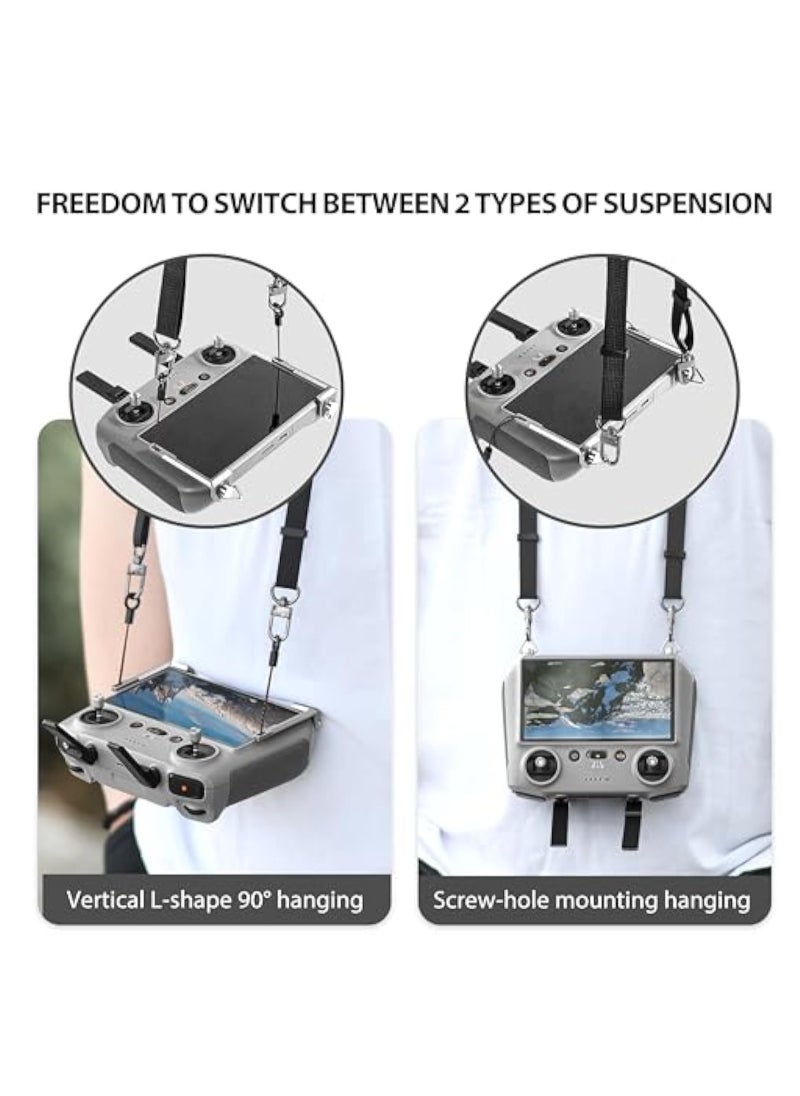 KASTWAVE 2-IN-1 Balance Lanyard Metal Fixtures for DJI RC 2/RC/RC Pro Remote Mini 4 Pro, Lanyard Neck Strap, Neck Strap Metal Firmware for DJI Mini 4 Pro/Mini 3/Air 3/Mavic 3 Drone Accessories  - Image 2