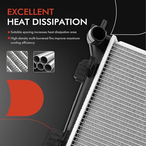 A-Premium Engine Coolant Radiator Assembly with Transmission Oil Cooler Compatible with Hyundai Accent & Kia Rio, 2012-2017, L4 1.6L, Automatic Transmission - Image 5