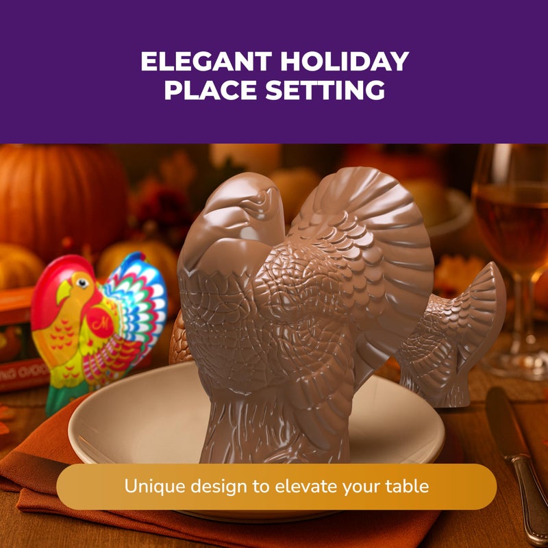 Madelaine Milk Chocolate Turkey Candy Gift Box - 4 Piece Foil-Wrapped Thanksgiving Chocolates - Festive Fall Holiday Treats & Décor - 1 oz Each (4oz Total) - Image 4