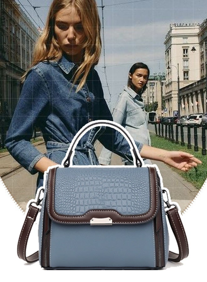 Authentic leather texture, stylish women's bag, versatile shoulder and crossbody bag, large capacity, perfect for hand-carry - Image 1