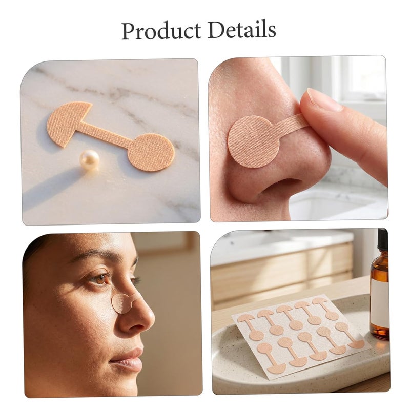 Self-adhesive Nose Contracture Stickers 50pcs Nose Shrinking Nasal Wing Adhesive Strips Nasal Shaping and Contouring Tool for Facial Beauty - Image 3
