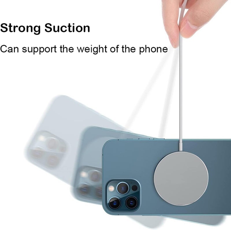ميكينج تك شاحن USB-C سريع لـ iPhone مع Magsafe، شحن لاسلكي مغناطيسي سريع PD بقوة تصل إلى 15 واط لأجهزة iPhone 14 و14 Plus و14 Pro و14 Pro Max وسلسلة 13 و12 وAirPods Pro2، لون أبيض - Image 4