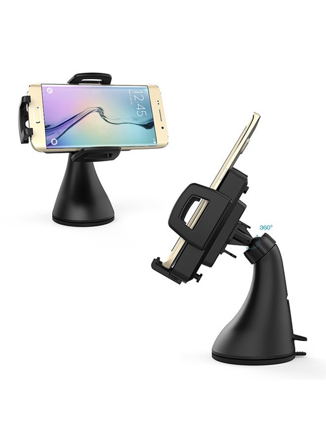 NIBEMINENT 3-Coil Fast Wireless Charging Car Mount Black - Image 2