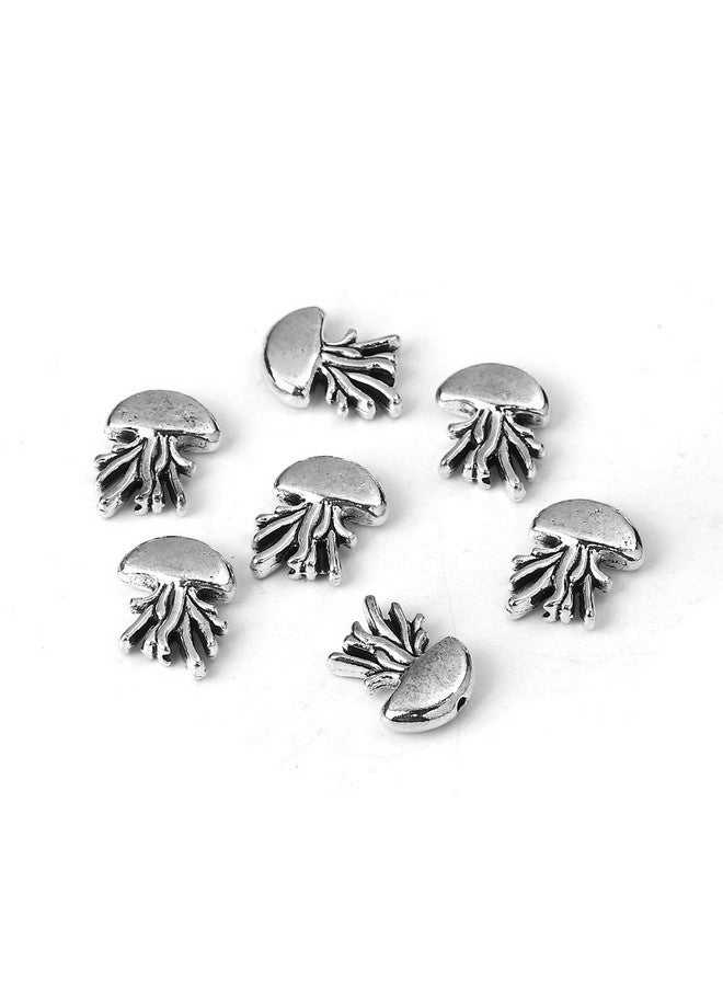 PEPPERLONELY 30Pc Antiqued Silver Alloy Jellyfish Beads 16 X12Mm(5/8 X 4/8) - Image 1