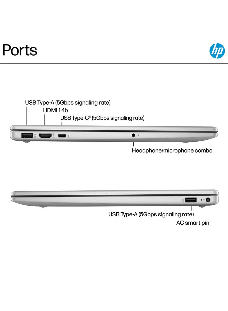HP 15-FD0005DX (Upgraded Version) Laptop With 15.6-Inch Touchscreen Display, Core i5-1235U Processor/8GB RAM/512GB SSD/Intel Iris XE Graphics/Windows 11 Home S English Silver - Image 5