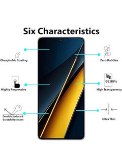 Generic Xiaomi Poco X6 5G Screen Protector, 9H Tempered Glass Screen Protector for Xiaomi Poco X6 5G, Case Friendly, Easy Installation,Anti-Scratch Film  - Image 2