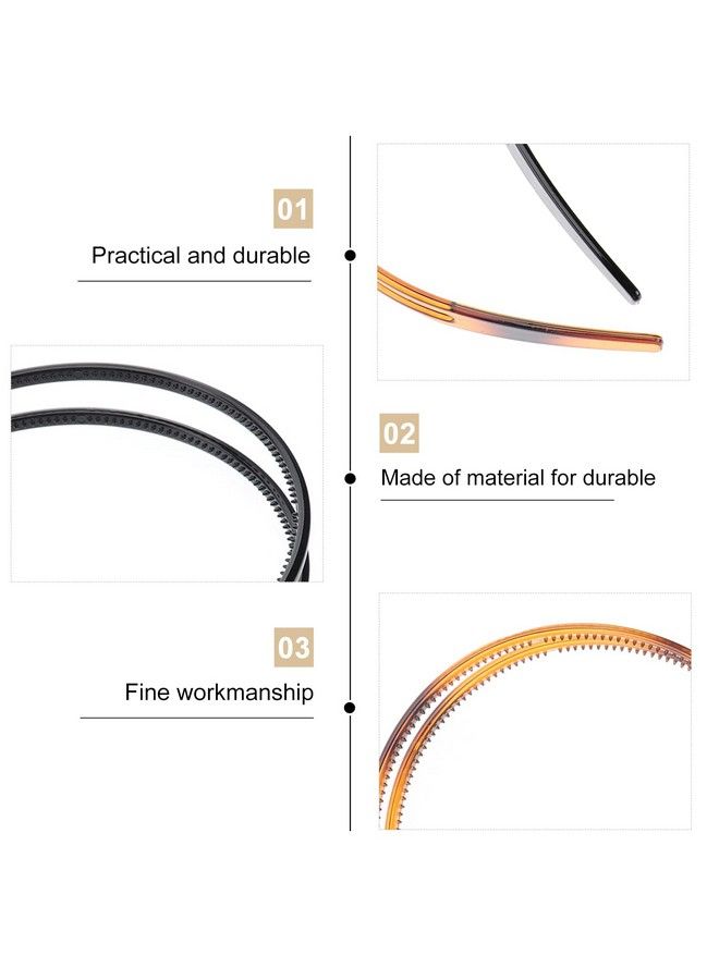minkissy 2Pcs Toothed Headbands Plastic Hair Band Antislip Hair Hoop Daily Headpiece For Women Girls - Image 4