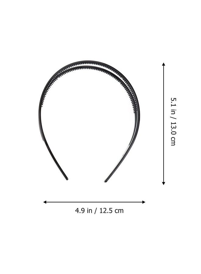 minkissy 2Pcs Toothed Headbands Plastic Hair Band Antislip Hair Hoop Daily Headpiece For Women Girls - Image 3