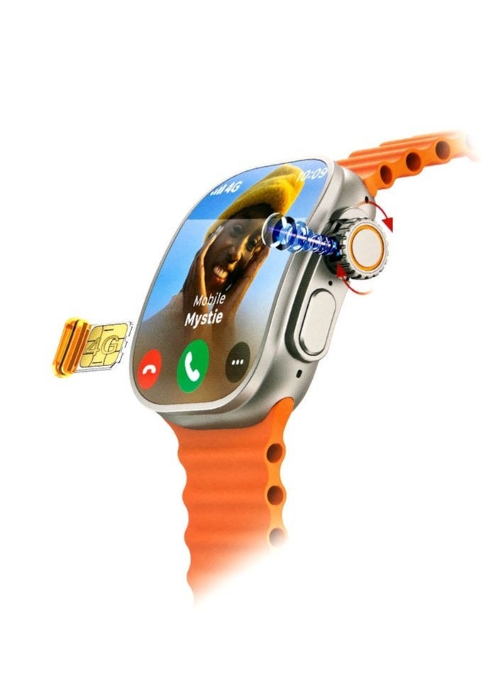 Telzeal - Smart Watch TC41 4G SIM | Curved Screen Smartwatch with Built-in 4G Connectivity | Fitness Tracker, Health Monitoring, Bluetooth & GPS | Stylish Design for Everyday Use - Image 1