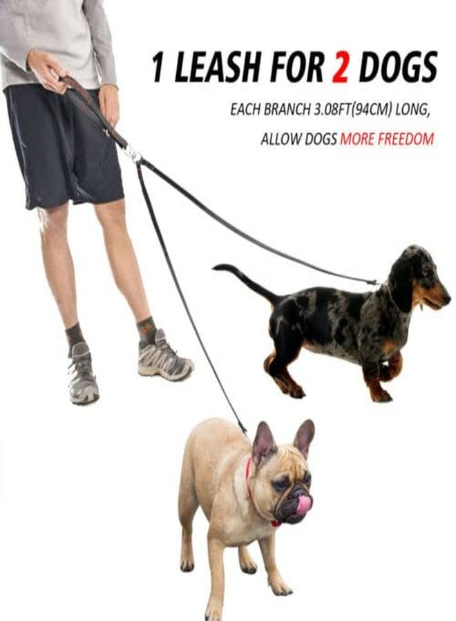 Hachiko:-Heavy Duty Double No Tangle Leather Dog Leads(Large,Brown) - Image 4
