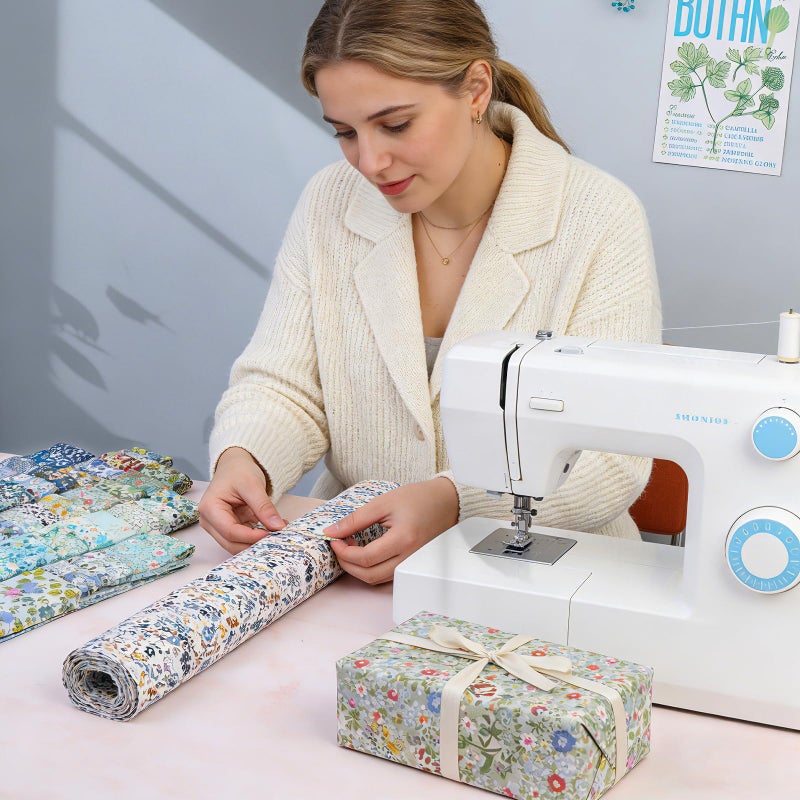 Ftyiwu 45 Pcs Fabric Jelly Rolls, Jelly Roll Strips for Quilting, Patchwork Craft Cotton Quilting Fabric, Plain Weave Cotton for Sewing Project (Blue Series) - Image 4