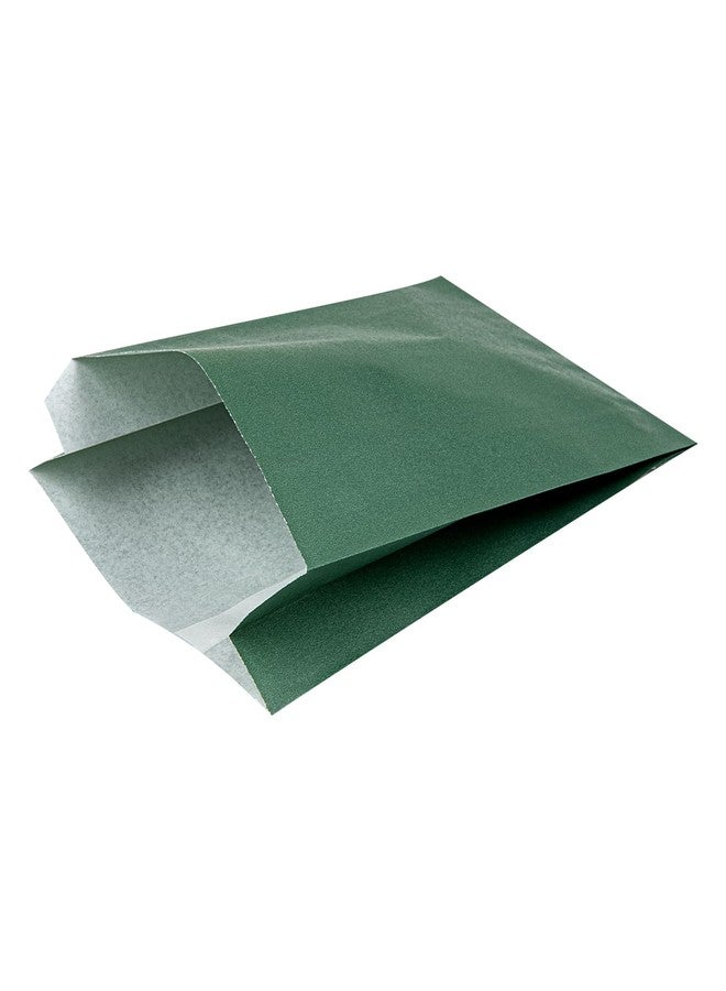 Restaurantware Bag Tek 4.3 x 1.6 x 6.3 Inch Paper Bags For Snacks 100 Durable French Fry Bags - Disposable Greaseproof Paper Forest Green Snack Bags For Popcorn Cookies Or Fries - Image 2