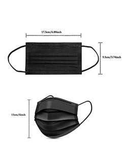 Everyy Everything Nonwoven Fabric 3 Layer Disposable Surgical Face Mask With Nose Clip Ce Gmp & Iso Certified Masks For Men & Women (Black+ Grey 100)  - Image 2