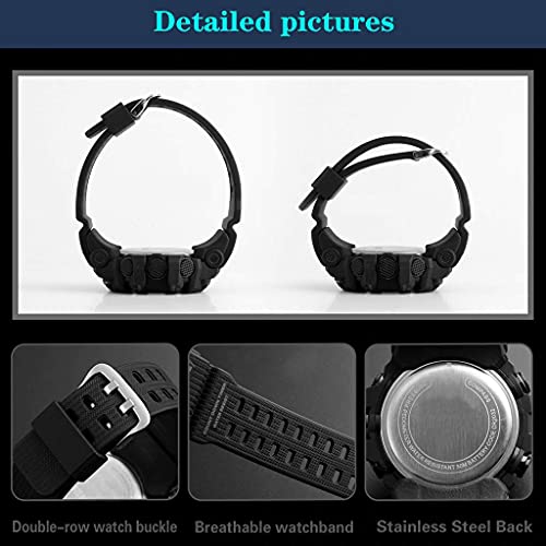 Acnos® Premium Brand - A Digital Watch with M2 Shockproof Multi-Functional Automatic Red Army Strap Waterproof Digital Sports Watch for Men's Kids Watch for Boys - Watch for Men Pack of 2 - Image 4