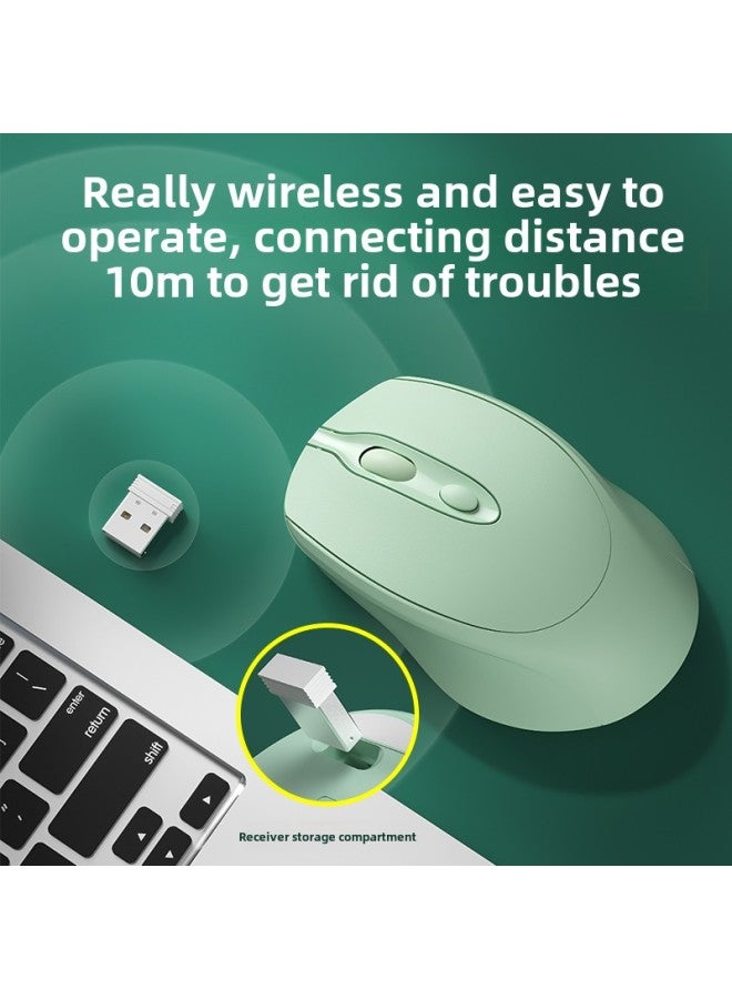 Laptop Universal Wireless Bluetooth Mouse Rechargeable Dual-Mode Mute Girl Office Mouse Silent Unlimited-Specifications:Official Standard Configuration [vibrant Powder] Battery Version + 2.4g Wireless Version★The Key Has A Sound★Bring Your Own Battery  - Image 1