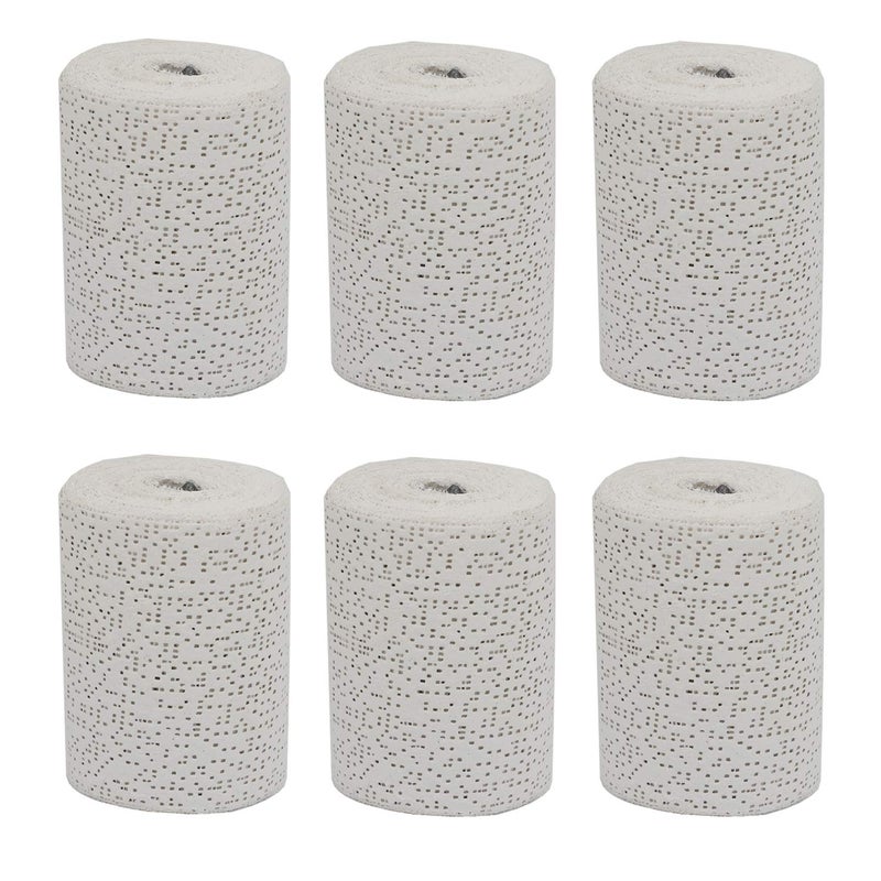 Fermus 6 Pack White Plaster Cloth Gauze Bandages Rolls for Art Project Belly Cast Mask Making Sculptures Body Casts Craft Projects Scenery Construction Each Roll 4 inch x 15 feet Total 90ft Long