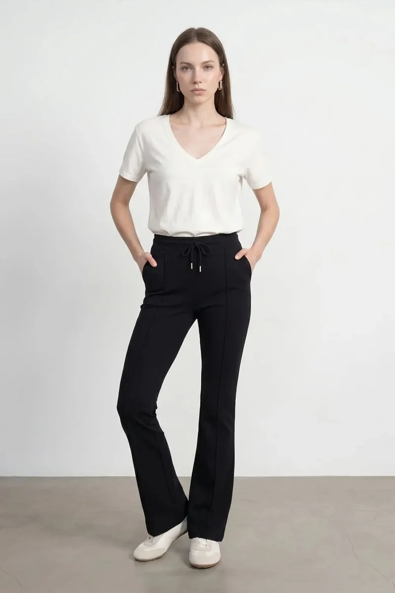 Dilvin Dusty White DILVIN Cotton Tencel V-Neck Short-Sleeve Blouse for Women | Best Price UAE