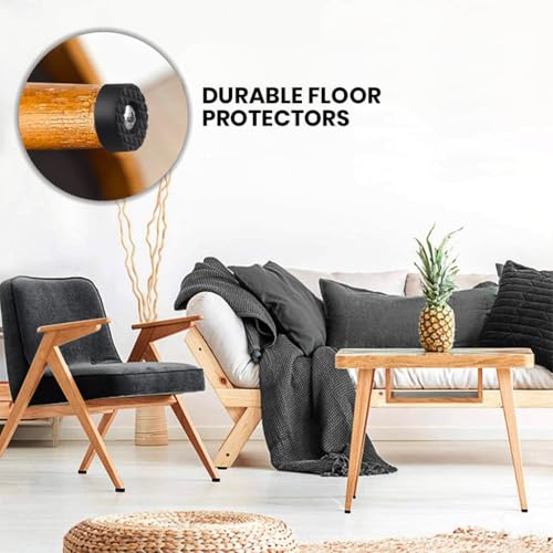 Serplex 32Pcs 24mm/0.94" Screw-On Round Rubber Feet Furniture Pad Bulk Set, Furniture Pads with Screws, Round Feet Non Slip Rubber Bumpers Floor Protector for Table Desk Chair Sofa - Image 4