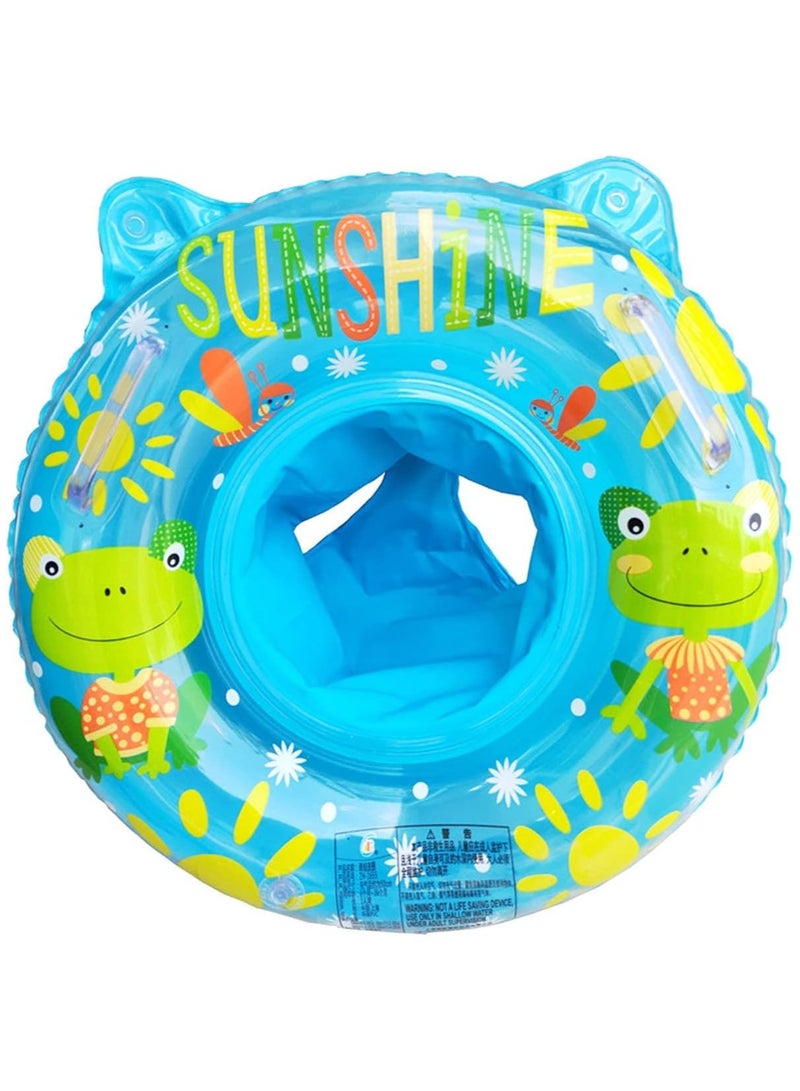 Baby Swimming Float Ring with Seat, Inflatable Children Waist Float Ring, Baby Free Swimming Ring, Pool Toys for The Age of 3-36 Months (Blue) - Image 1