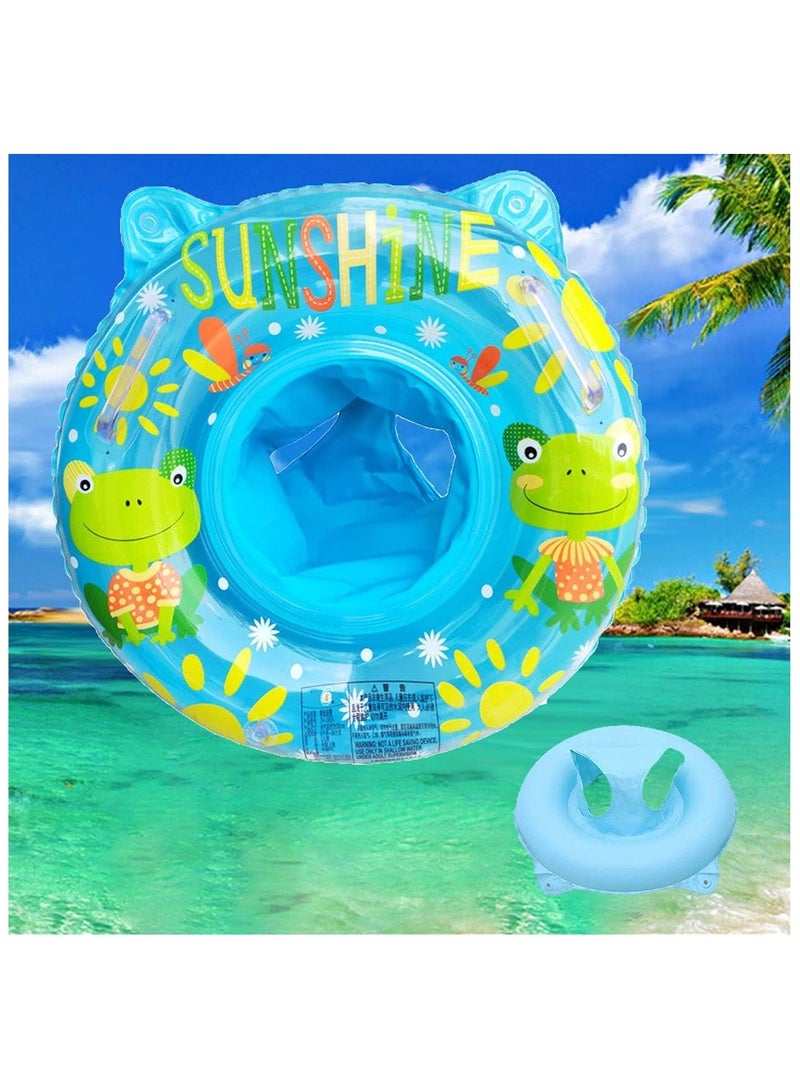 Baby Swimming Float Ring with Seat, Inflatable Children Waist Float Ring, Baby Free Swimming Ring, Pool Toys for The Age of 3-36 Months (Blue) - Image 2
