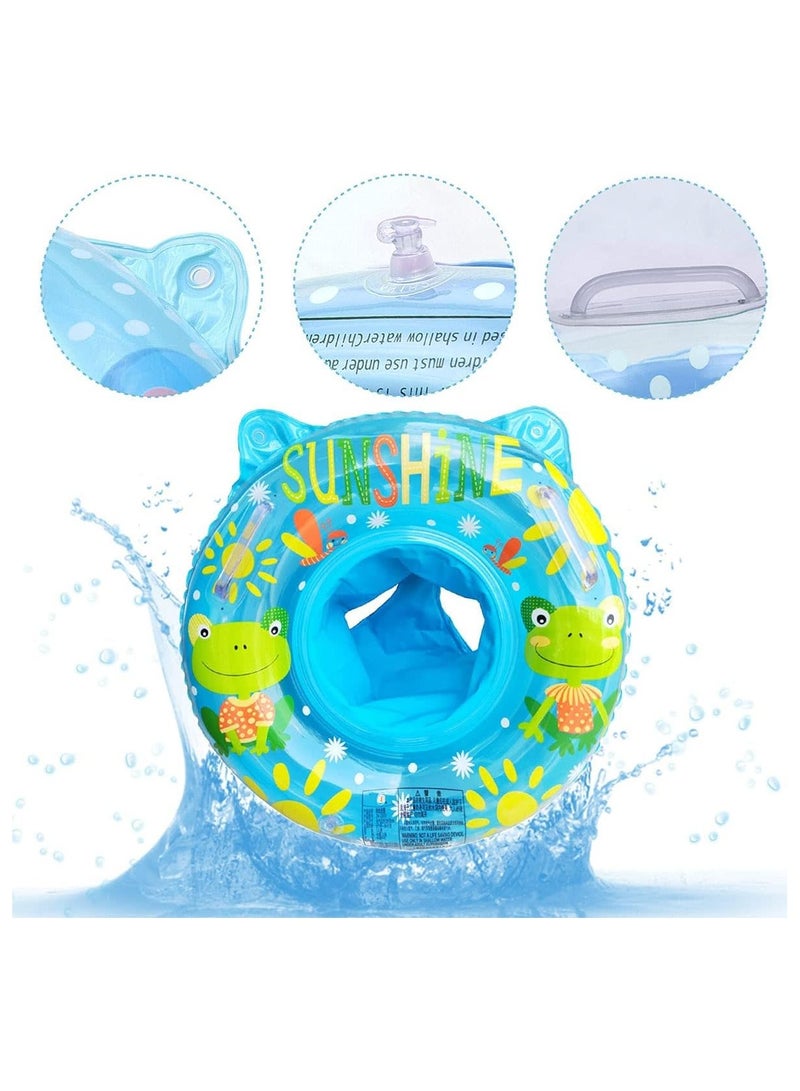 Baby Swimming Float Ring with Seat, Inflatable Children Waist Float Ring, Baby Free Swimming Ring, Pool Toys for The Age of 3-36 Months (Blue) - Image 3