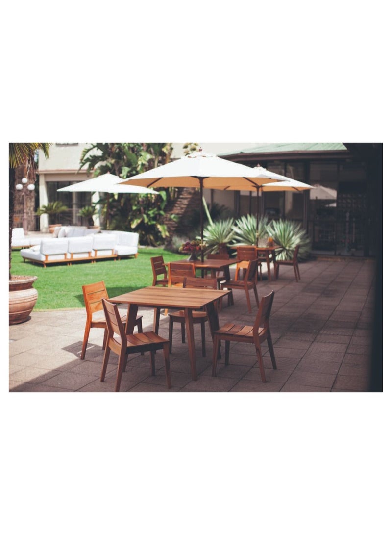 TRAMONTINA Since 1911,Made in Brazil-  Toscana 4 Seats Square Table in Brazilian Muiracatiara Wood With Eco Clear Finish - Image 4