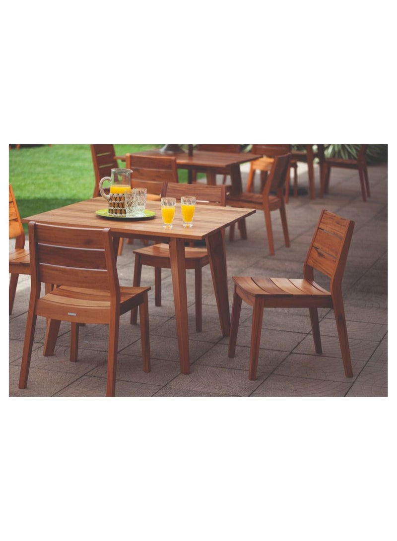 TRAMONTINA Since 1911,Made in Brazil-  Toscana 4 Seats Square Table in Brazilian Muiracatiara Wood With Eco Clear Finish - Image 3