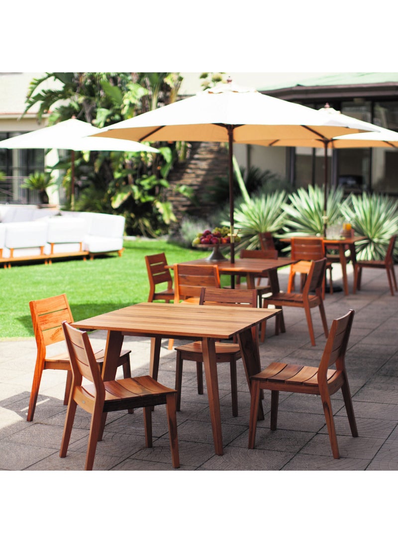 TRAMONTINA Since 1911,Made in Brazil-  Toscana 4 Seats Square Table in Brazilian Muiracatiara Wood With Eco Clear Finish - Image 2