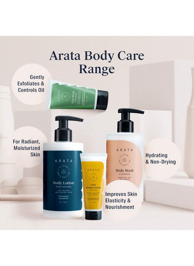 Arata Zero Chemicals - Arata Natural Hydrating Anti-Ageing Face Serum-Cream With Evening Primrose, Rosehip & Lavender Essential Oils For Skin Elasticity For Women & Men || All Natural, Vegan & Cruelty Free (100 Ml) - Image 1