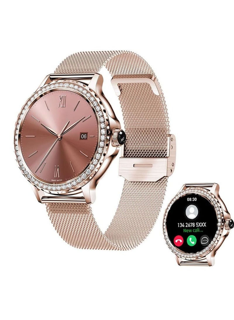 DMG TECH Smart Watch for Women IP68 Waterproof Multiple sports modes Fitness Watches(Gold)  - Image 2