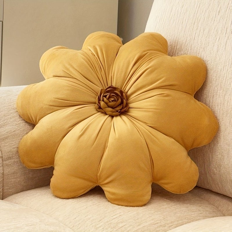Green Floral Shape Comfortable Soft Lumbar Pillow For Bed Sofa Cushion Home Decoration - Image 4