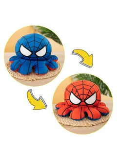 ZCM-HAPPY 4 Pieces of Non-Toxic Soft Double-Sided Flip Octopus Plush Toys With Different Expression On Both Side 20 cm  - Image 3