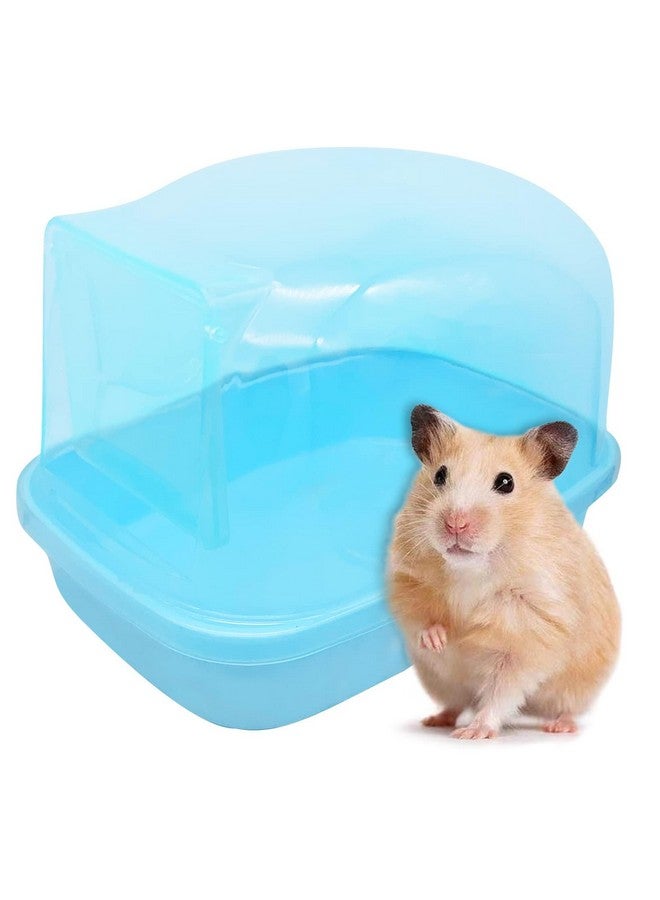 Hamiledyi Hamster Bathtub Dwarf Hamster Bathroom Sand Bath Container Chinchilla Sauna Room Plastic Sand Bath Box House for Gerbils Hedgehog Mice or Other Small Pets Animals - Image 1