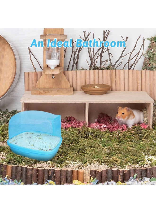 Hamiledyi Hamster Bathtub Dwarf Hamster Bathroom Sand Bath Container Chinchilla Sauna Room Plastic Sand Bath Box House for Gerbils Hedgehog Mice or Other Small Pets Animals - Image 5