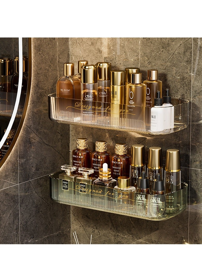 2 Pcs Set Bathroom Organization,Acrylic Storage Rack ,Cosmetic Storage Box Bathroom Storage Rack