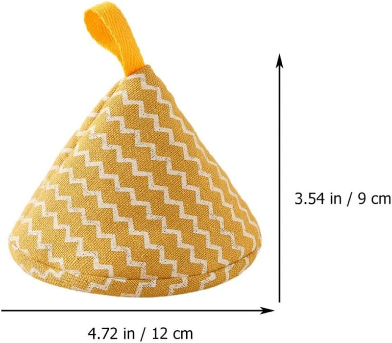 2pcs Triangular Pot Handle Gloves and Pot Lid Covers Cotton Linen Heat-Resistant Anti-Scald Protector for Kitchen Cooking Sturdy Potholders Suitable and Casseroles - Image 2