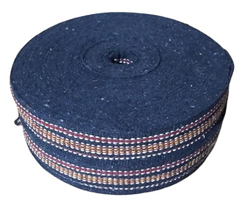 Amfs Store Cotton NIWAR Patti Navar Roll Cotton Matte NIWAR for Folding BEDS 15 INCH 40 Meters Length paack of 2 Multi Color N W 2  - Image 1